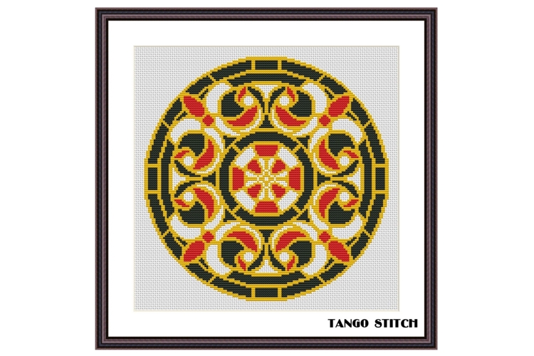 Infinite Symmetry: Premium Round Cross Stitch Design