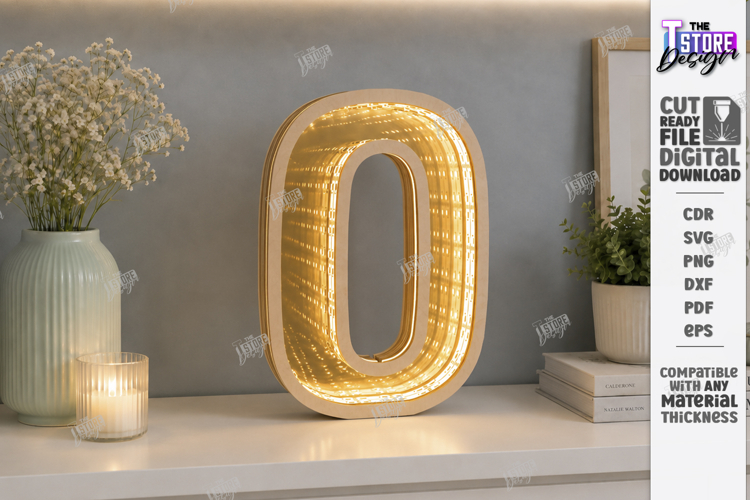 Infinity Mirror Letter Laser Cut | Night Light | Home Decor