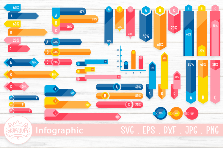 Business Data Market Infographic Element Bundle