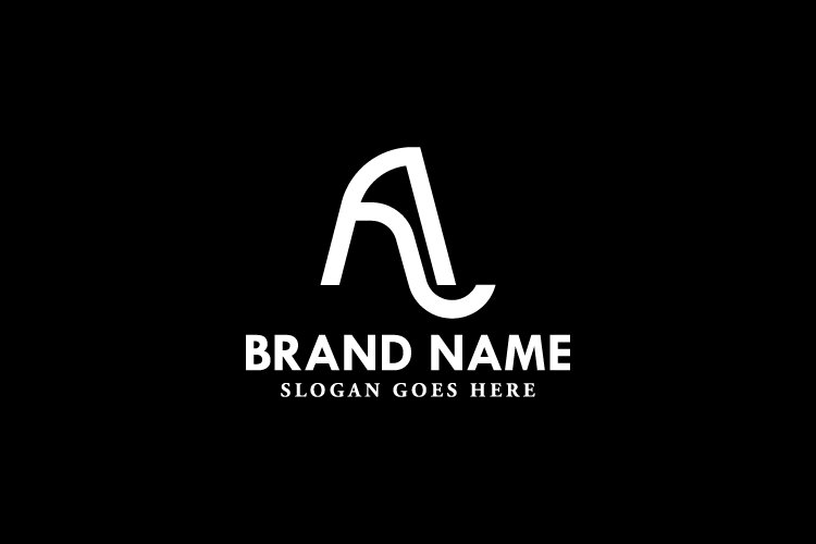Initial letter mark alphabet a logo design