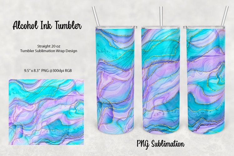 Alcohol Ink Tumbler Wrap Image 17