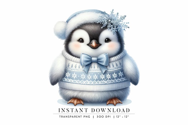 Cute Penguin Clipart Image 8