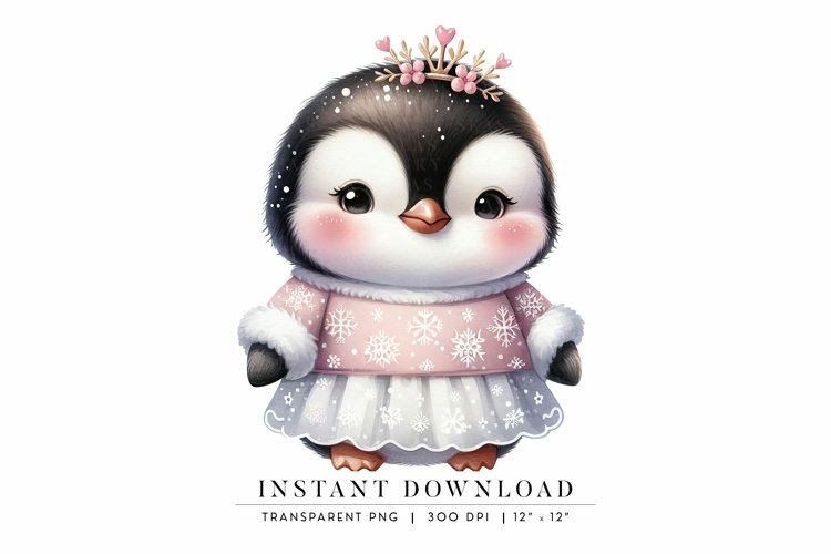 Cute Penguin Clipart Image 7