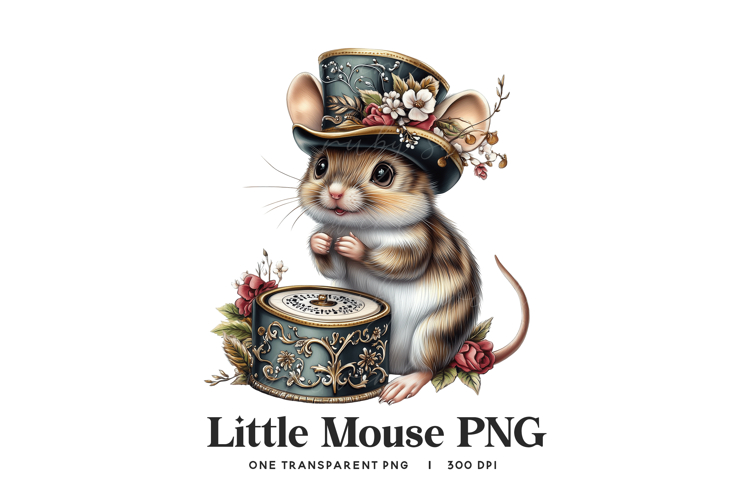 Victorian Mouse PNG - Top Hat Nutcracker Digital Clipart