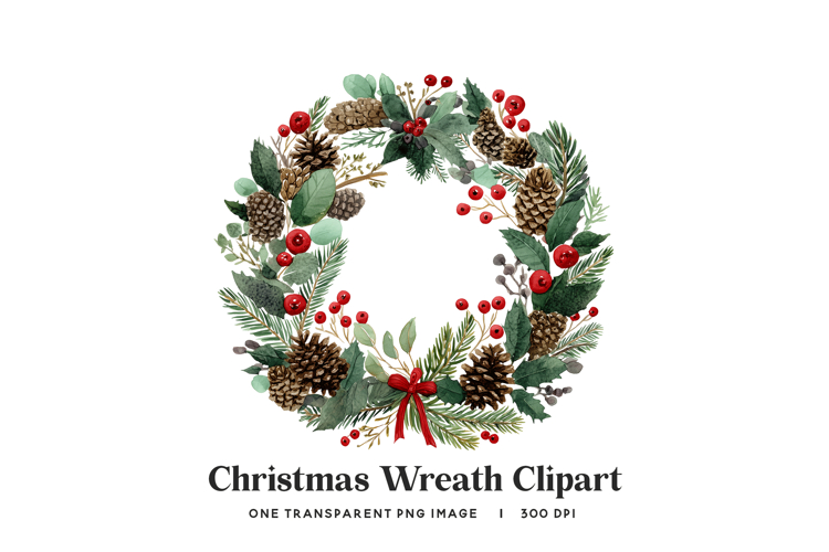Christmas Wreath Clipart PNG