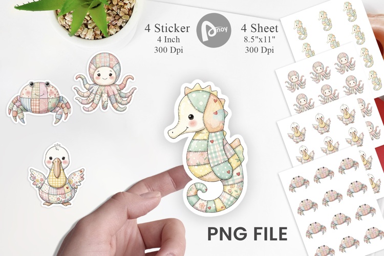 Innocent Beach Patchwork Sticker