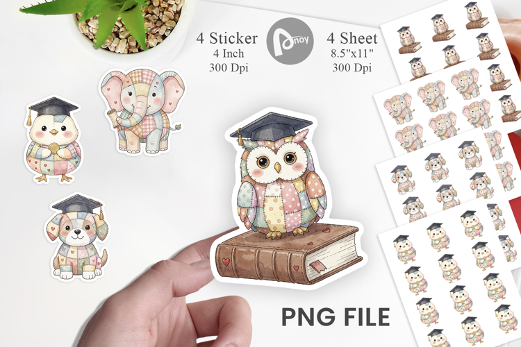 Graduation Patchwork Sticker