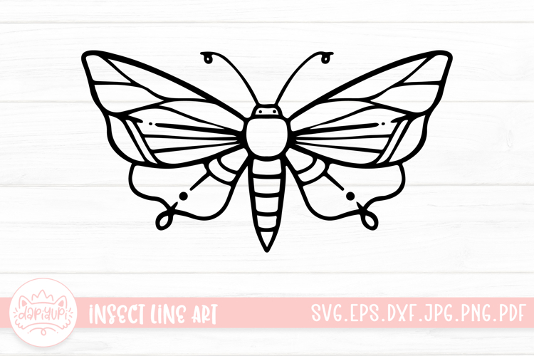 Insect Clipart SVG Cut File | Animal Insects Coloring Book