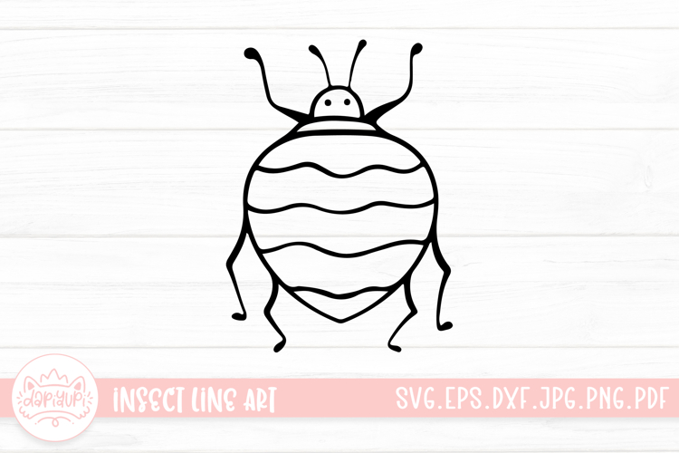 Insect Clipart SVG Cut File | Animal Insects Coloring Book