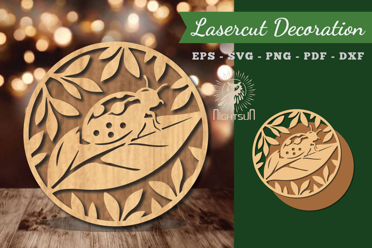 Insect Round Lasercut Decoration