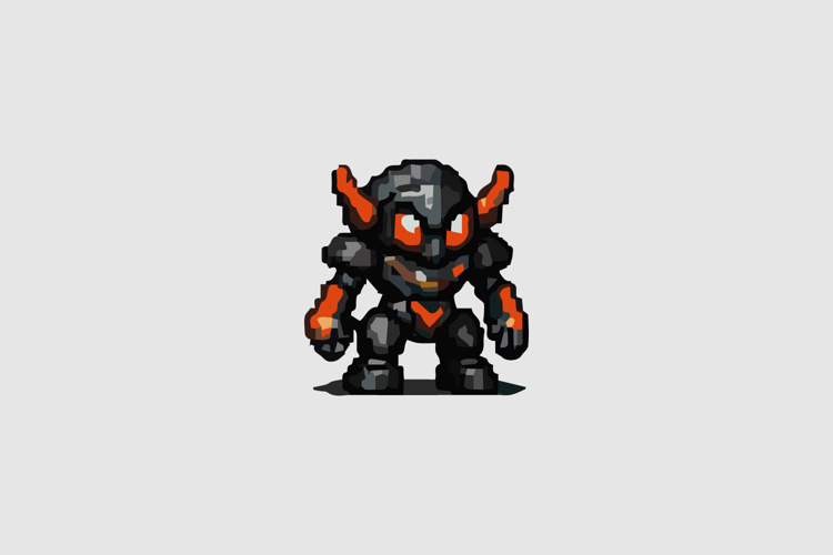 Insectoid Red Mech Design Vector