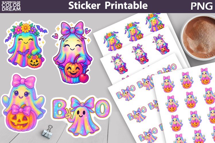 Iridescent Ghost Sticker | Spooky Halloween Sticker