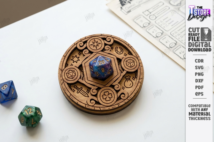 RPG Bardic Inspiration Token Laser Cut | Tabletop Gaming SVG example image 1