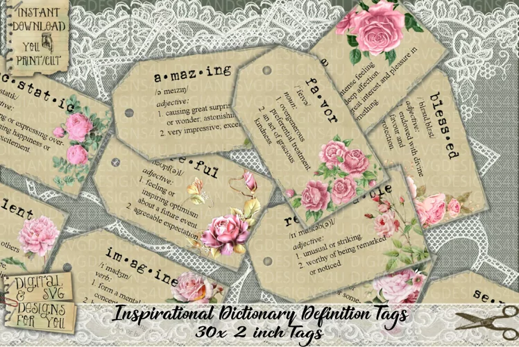 Inspirational Dictionary Definition | Tags | Vintage | Print