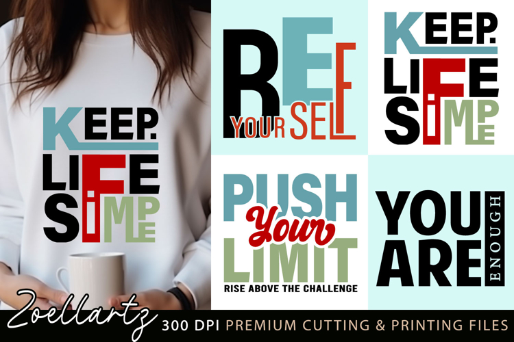 Inspirational Life Quotes SVG You Are Enough SVG Cut Files