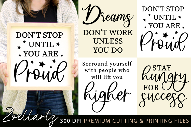 Motivational Quotes SVG Inspirational Positive Home Signs