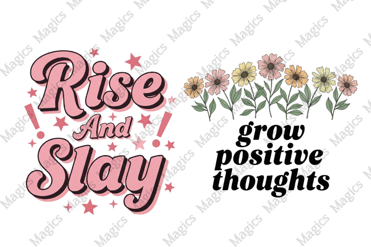 Retro Flower Quotes Sublimation