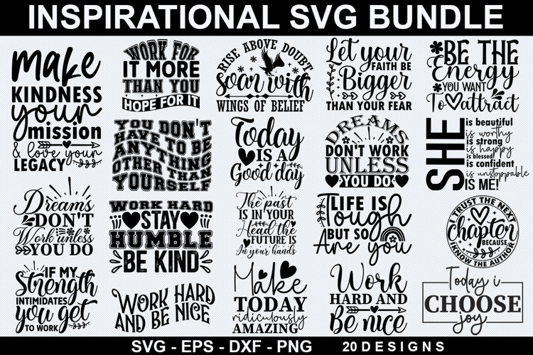 Inspirational SVG Bundle - Inspirational Quotes Design