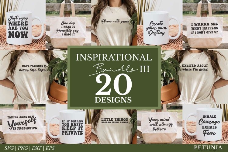 Inspirational SVG Bundle | Motivational Quotes SVG Bundle