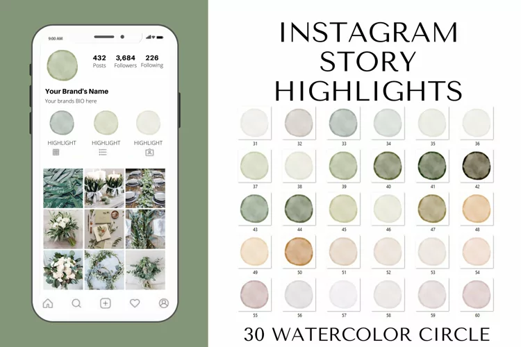 Instagram highlight icons - greenary