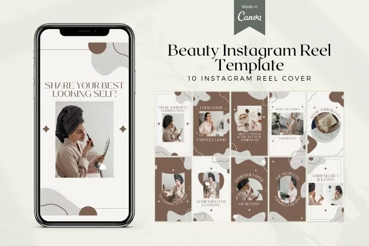 Beauty Instagram Reel Cover Canva Template