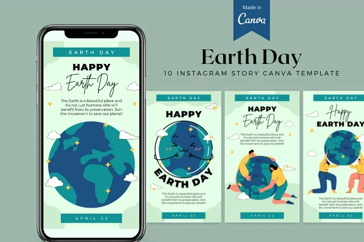 Earth Day Instagram Story Canva Template