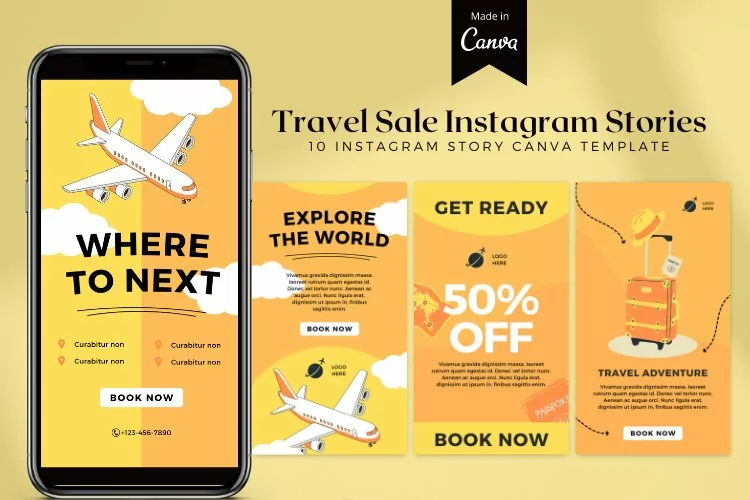 Travel Sale Instagram Stories Canva Template