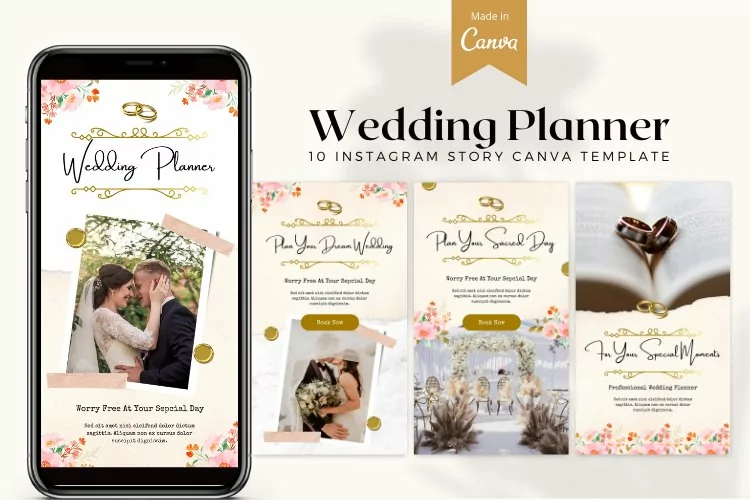 Wedding Planner Instagram Stories Canva Template
