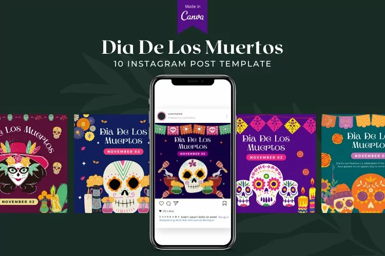 Dia De Los Muertos Canva Template