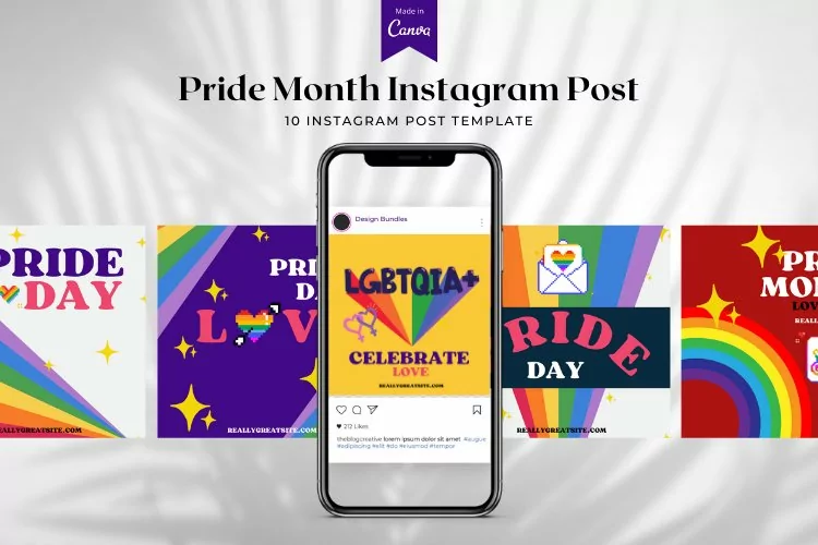 Pride Month Instagram Post Canva Template