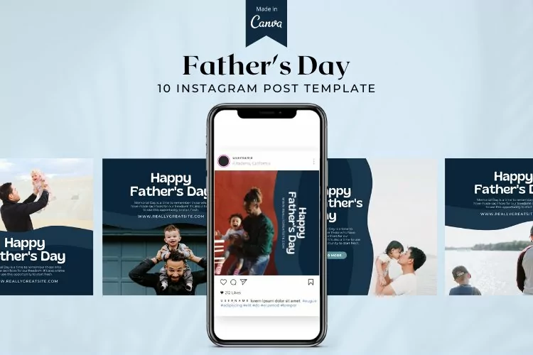 Father's Day Instagram Canva Template