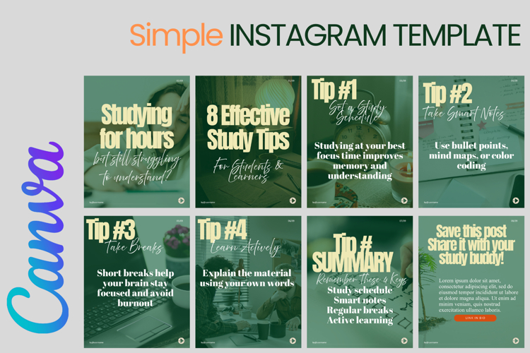 Simple Instagram carousel template