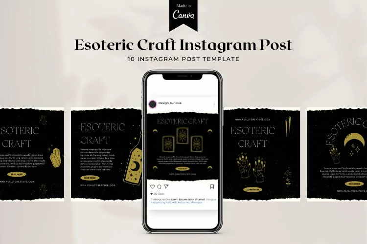 Esoteric Craft Instagram Post Canva Template