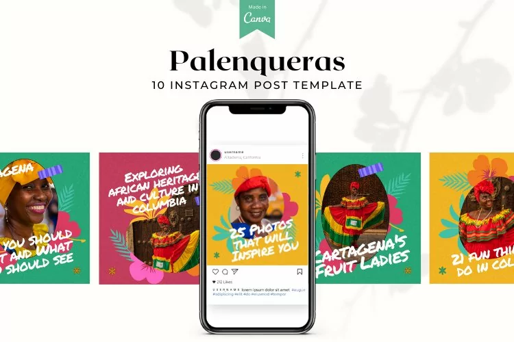 Palenqueras Instagram Canva Template