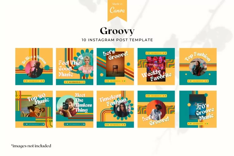 Groovy Instagram Canva Template