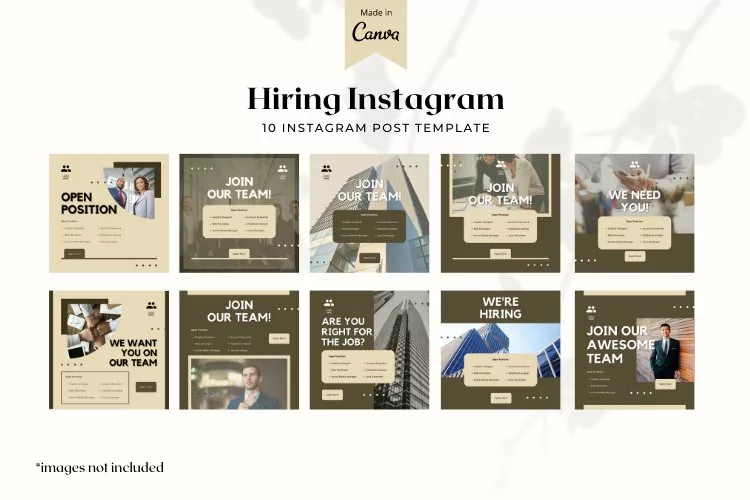 Hiring Instagram Post, Canva Templates