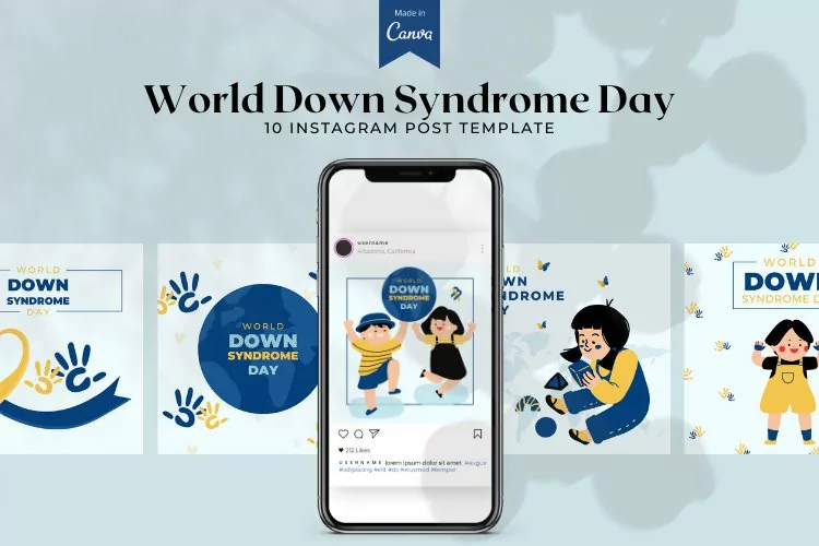 World Down Syndrome Day Instagram Post, Canva Templates