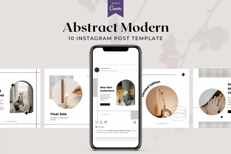 Abstract modern Instagram Canva Template