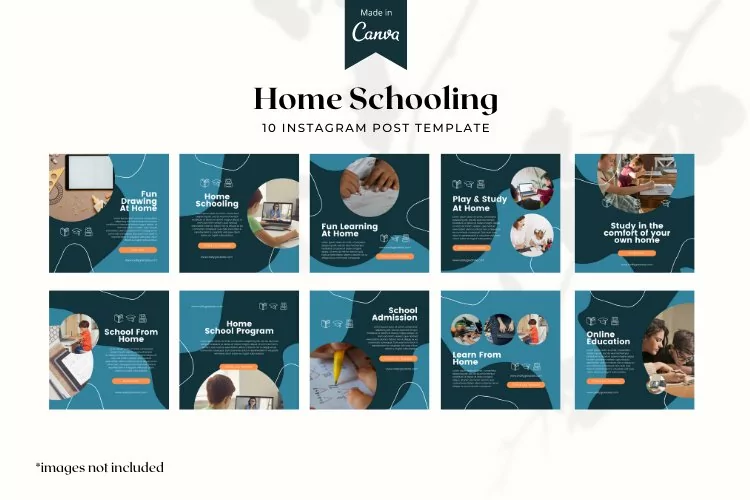 Homeschooling Instagram Canva Template