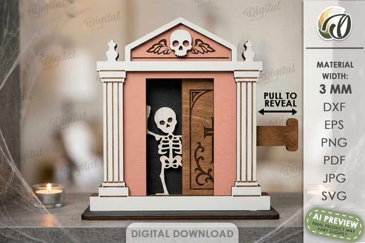 Interactive Halloween Stand Laser Cut. Halloween Decor SVG