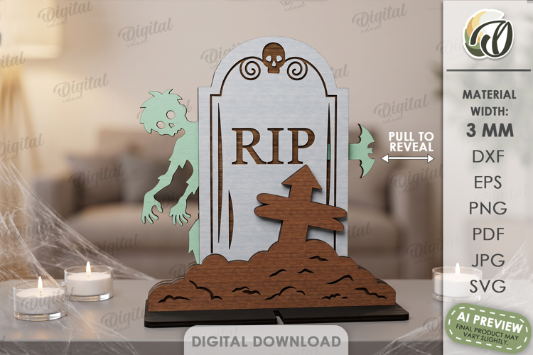 Interactive Halloween Stand Laser Cut. Halloween Decor SVG