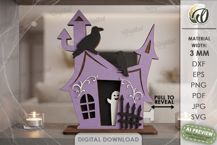 Interactive Halloween Stand Laser Cut. Halloween Decor SVG