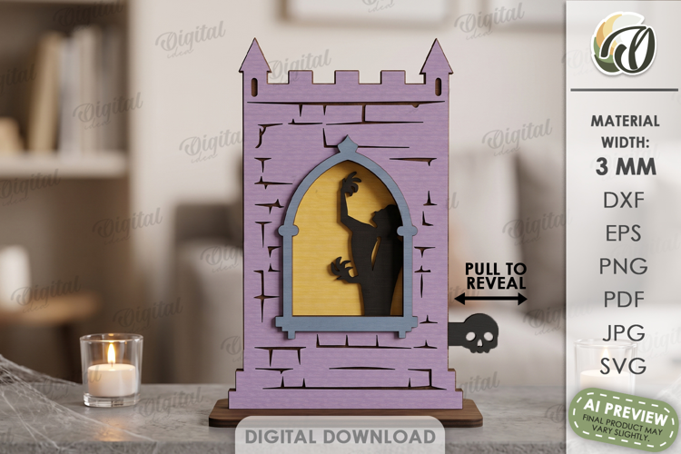 Interactive Halloween Stand Laser Cut. Halloween Decor SVG