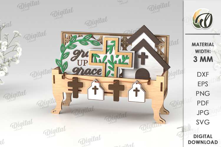 Interchangeable Christian Stand Laser Cut. Religious decor