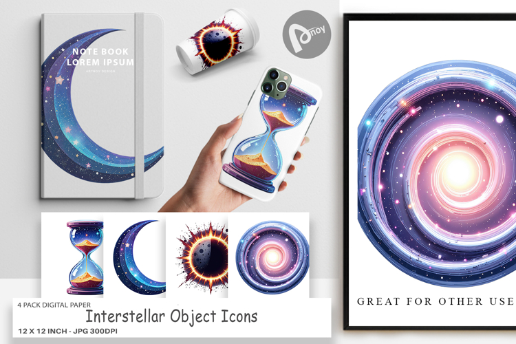 Digital Paper Interstellar Icons