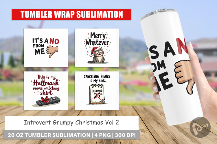 Introverts Grumpy Christmas Tumbler