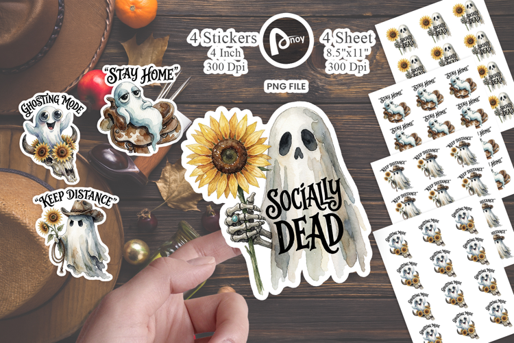 Anti-Social Desert Ghost Sticker