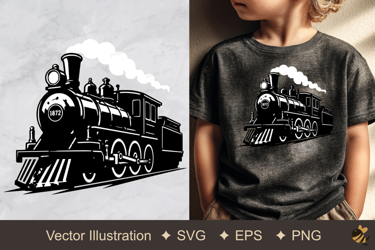 Old Railway Vector Illustration