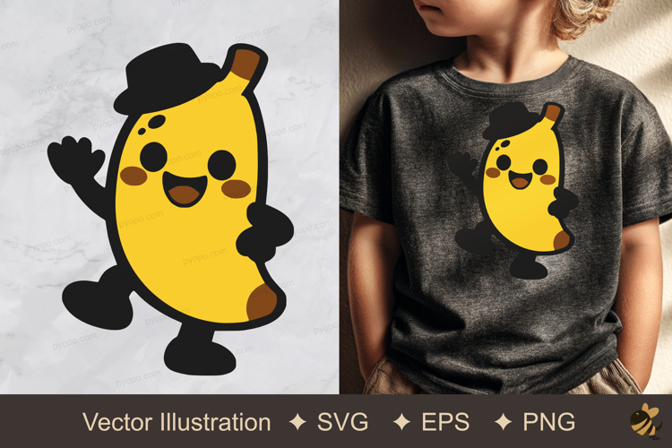 Dancing Banana Vector Illustration