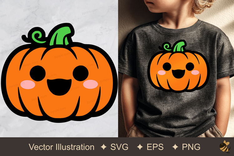 Cute Pumpkin Vector Illustration